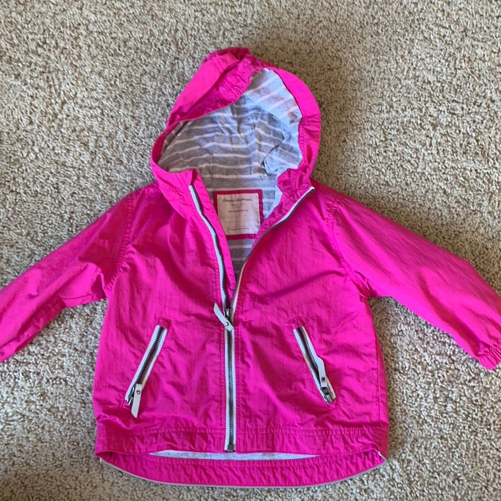 Hanna Anderson size 3T pink rain jacket